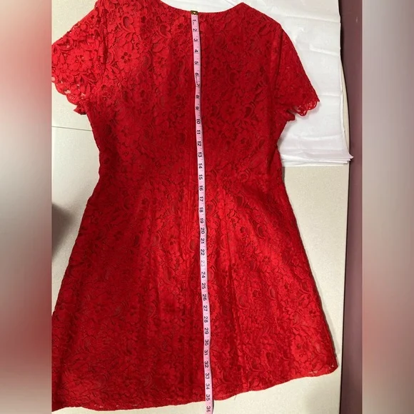 J. Crew Red Lace Holiday Dress - Picture 9 of 9